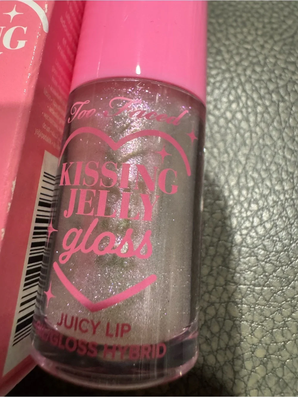Too Faced Pink Kissing Jelly Lip Gloss. Strawberry Frosting